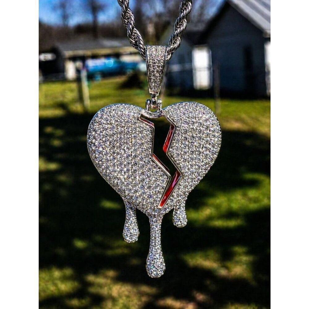 Stainless Steel Drip Heartbreak Necklace